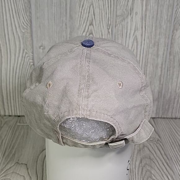 Captain Dan's Erie Dearie Adjustable Back Unisex Hat Khaki & Blue - Picture 5 of 8